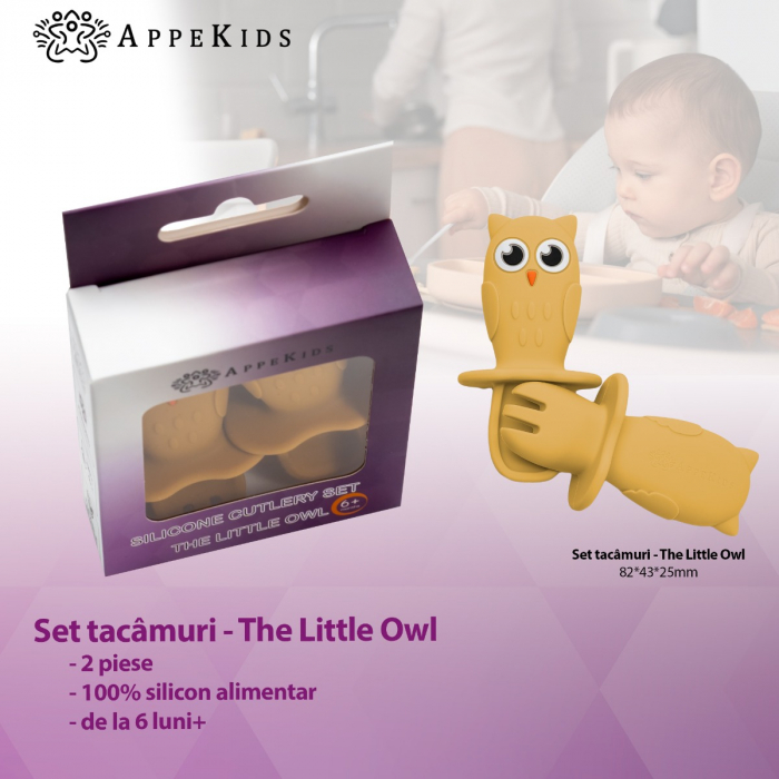 Set Tacamuri din silicon, AppeKids, OWL - Honey [2]
