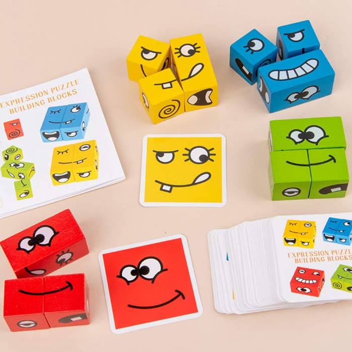Setul Educativ Face Changing Cube pentru Explorarea Expresiilor Faciale și Emoțiilor [2]