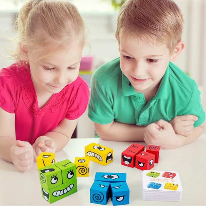 Setul Educativ Face Changing Cube pentru Explorarea Expresiilor Faciale și Emoțiilor [4]