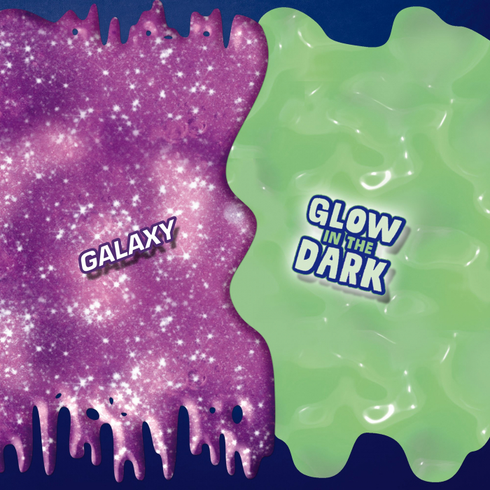 Slime colorat fluorescent cu sclipici pentru copii (2x120 gr.) [3]