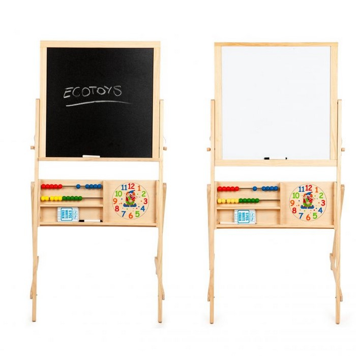 Tabla educationala din lemn cu doua fete Ecotoys 1751 [1]