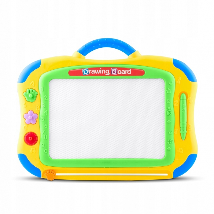 Tabla magnetica pentru desenat cu accesorii incluse Ricokids 772101 - Galben [1]