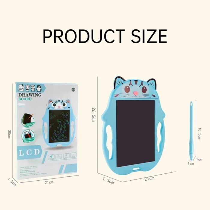Tableta de Desenat si de Scris LCD pentru Copii, Model Pisicuta Adorabila [8]
