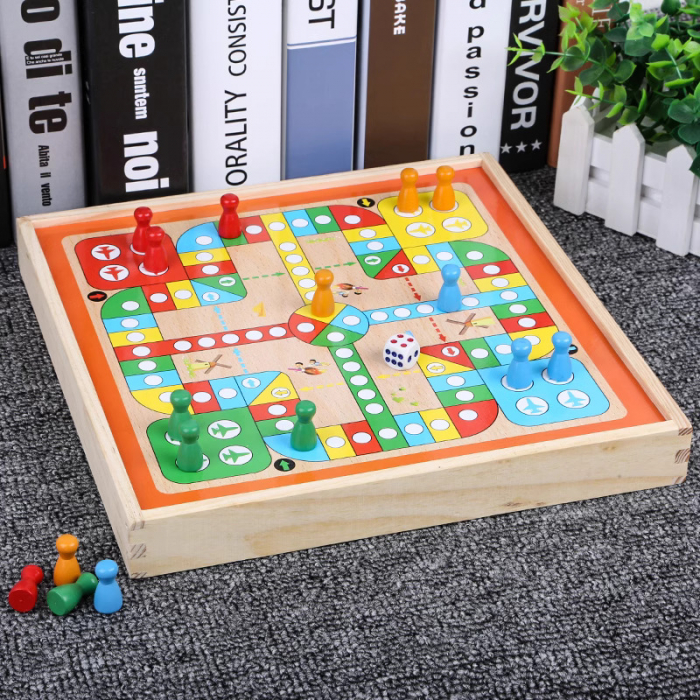 Tablita multifunctionala din lemn cu cifre, betisoare, tangram si Sudoku [2]