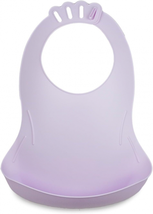 THERMOBABY Baveta pentru bebelusi cu sistem colector al hranei LILAS [1]