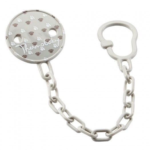 Thermobaby lantisor suzeta cu clips Paws grey [1]