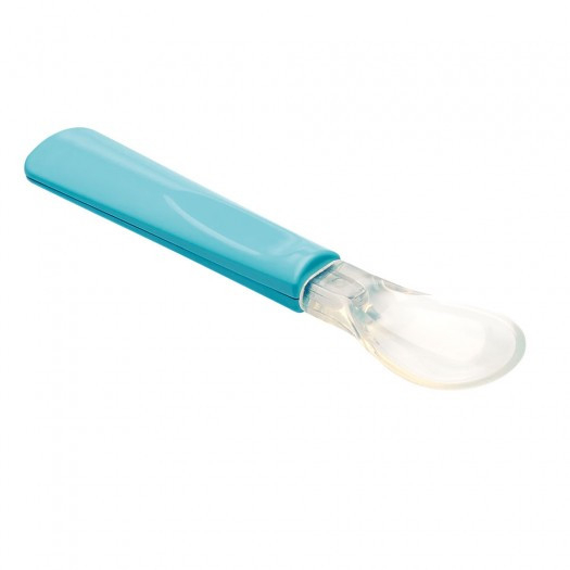 Thermobaby- Set 2 lingurite cu varf din silicon mov/turcoaz [3]
