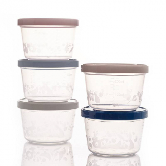 Thermobaby Set 5 recipiente gradate cu capac 250 ml [1]