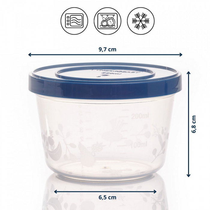 Thermobaby Set 5 recipiente gradate cu capac 250 ml [8]