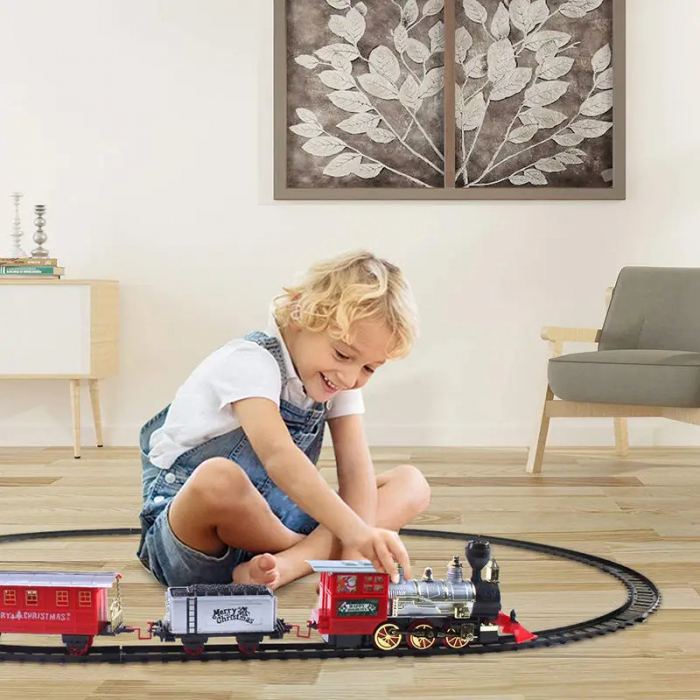 Tren Electric pentru Copii, cu Sunete si Lumini, 13 Piese [2]