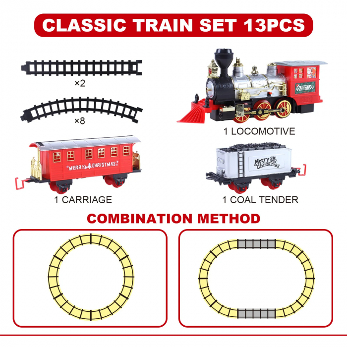 Tren Electric pentru Copii, cu Sunete si Lumini, 13 Piese [4]