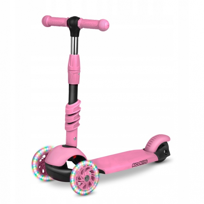 Trotineta 3 in 1 cu roti cu LED Ricokids Todi 765400 - Roz [1]