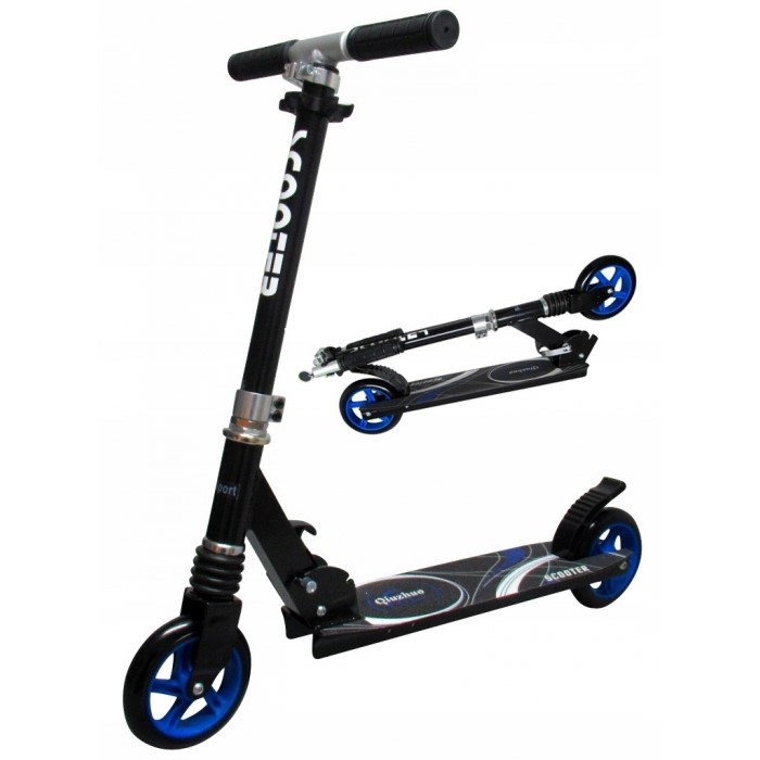 Trotineta pliabila cu roti de 145 mm R-Sport H7 - Negru - Albastru [1]