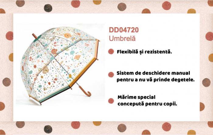 Umbrela pentru adulti Flori colorate, Djeco [2]