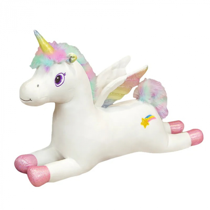 Unicorn din plus 100 cm alb [1]