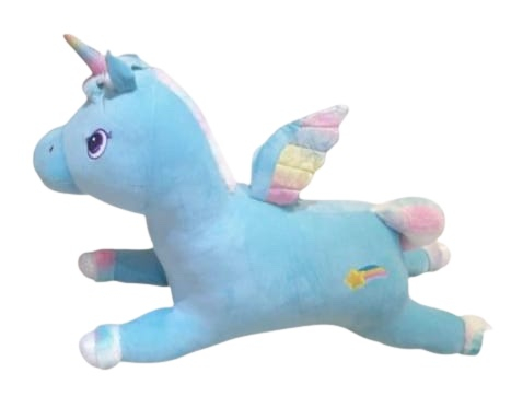 Unicorn din plus 100 cm albastru [1]