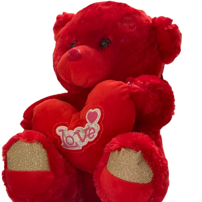 Ursuleț din Plus cu Inimioară - Roșu 40 cm: O Jucărie Adorabilă pentru Copii [1]
