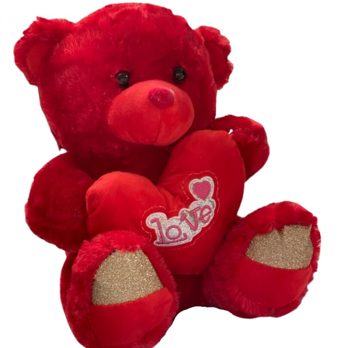 Ursuleț din Plus cu Inimioară - Roșu 40 cm: O Jucărie Adorabilă pentru Copii [2]