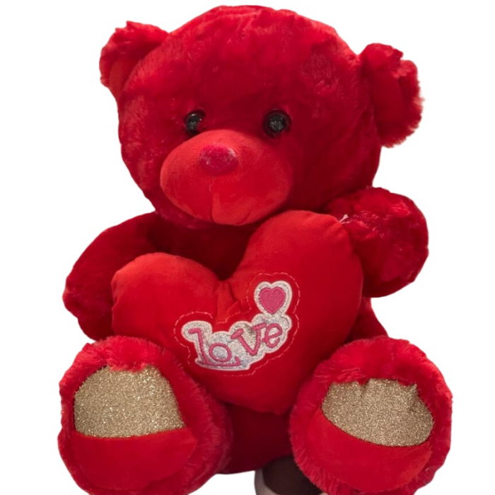 Ursuleț din Plus cu Inimioară - Roșu 40 cm: O Jucărie Adorabilă pentru Copii [3]