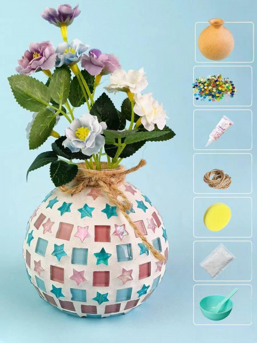 Vază DIY cu Piese Mozaic - Proiect Creativ pentru Acasă [3]