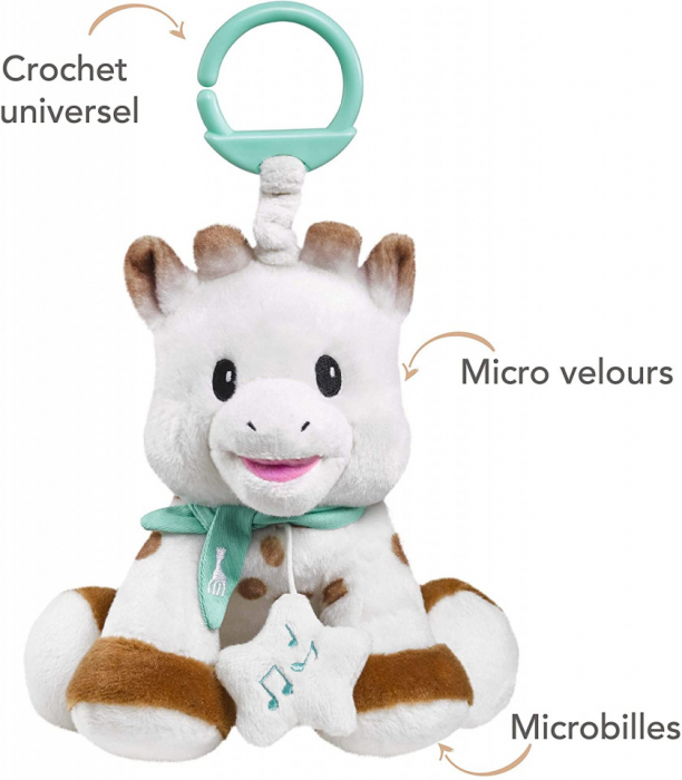 Vulli Jucarie muzicala Girafa Sophie 'pufoasa' 20 cm [3]