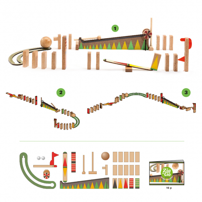 Set de constructie trasee Zig & Go Bila cea mai mare 27 piese, Djeco [8]