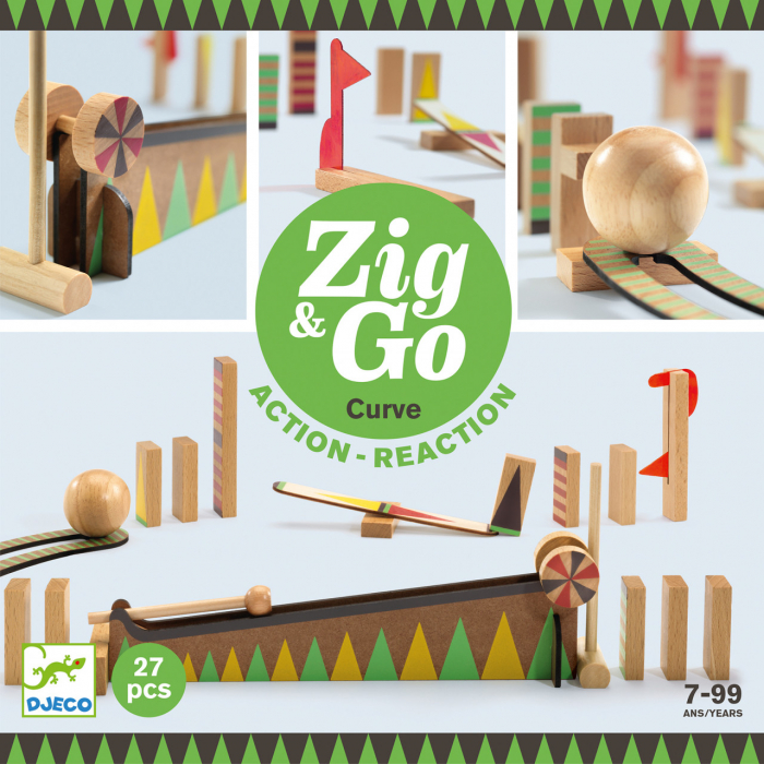 Set de constructie trasee Zig & Go Bila cea mai mare 27 piese, Djeco [6]