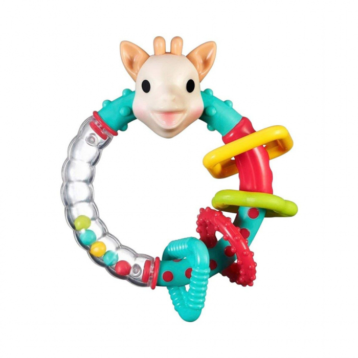 Zornaitoare multi-texturata Girafa Sophie, multicolora [1]