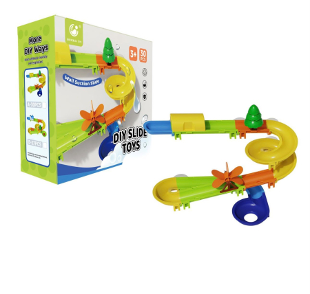 Jocuri de indemanare si dexteritate - Set pentru Asamblarea Pistei de Masinute, 30 Piese, Multicolor
