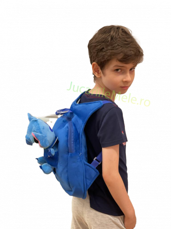 Rucsac din plus de tip ghiozdanel pentru copii Albastru Stitch [1]