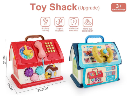 Casuta Educativa Montessori 8 in 1 cu Lumini, Sunete, Masinute si Activitati Interactive, ROZ [4]