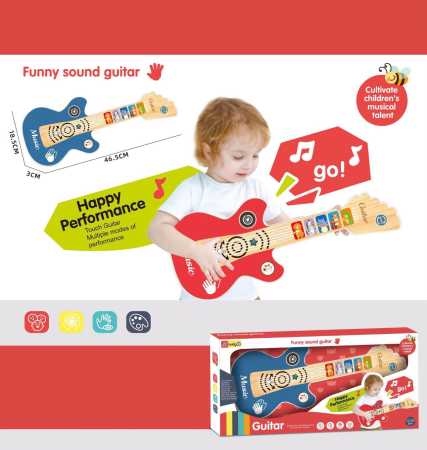 Copii 5 ani+ - Chitara Electrica pentru Copii cu 11 Melodii, ALBASTRU