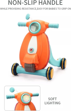 Antemergator si Centru de Activitati 2 in 1 cu Muzica, Lumini, Portocaliu [8]