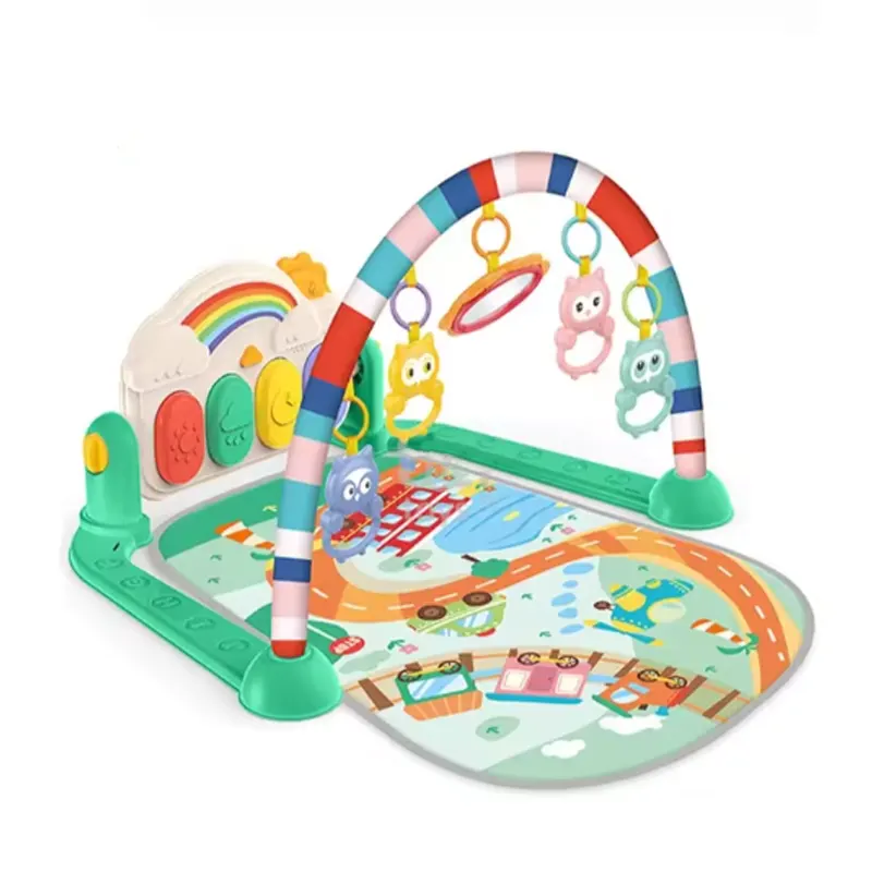 Saltele interactive - Salteluta Bebe cu Pian si Arcada cu Jucarii