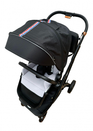 Carucior Sport Pliabil Reversibil cu Geanta si Husa Picioare - Negru [4]