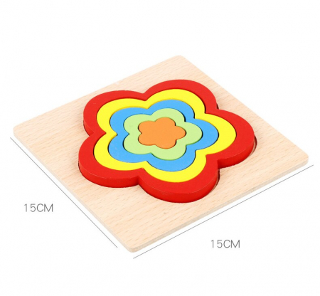 Puzzle din lemn cu 5 piese în modele diferite [5]