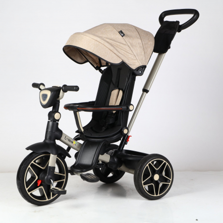 Jucarii de exterior - Tricicleta Reversibila, Pozitie Somn, Lumini si Sunete - Crem
