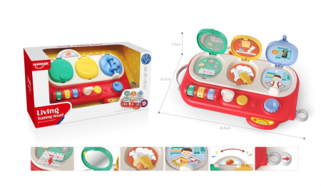 Jocuri de indemanare si dexteritate - Jucarie Montessori pentru Bebelusi, Centru de Activitati Interactiv cu Oglinda