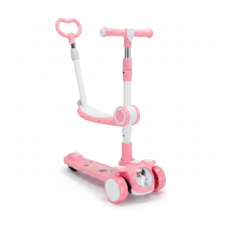 Trotinete - Trotineta Multifunctionala 3 in 1 pentru Copii cu Maner Parental si Scaunel
