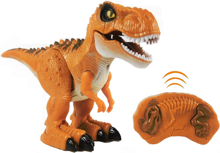 Copii 4 ani+ - Dinozaur T-Rex Interactiv cu Telecomanda, Lumini si Sunete