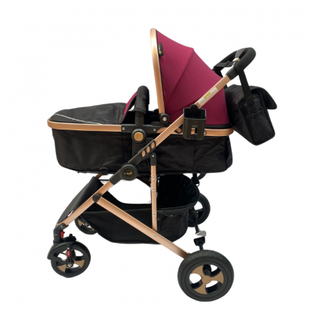 Carucioare - Carucior copii 2 in 1 - Model Fucsia