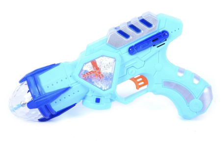 Jucarii copii si bebe - Pistol de Jucarie cu Lumini si Sunete, 24 cm, Albastru