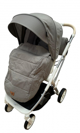 Carucior Sport Pliabil Reversibil cu Geanta si Husa Picioare - Bej [8]