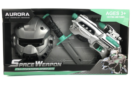 Copii 4 ani+ - Set de Joaca Spatial cu Pistol, Masca si Sabie