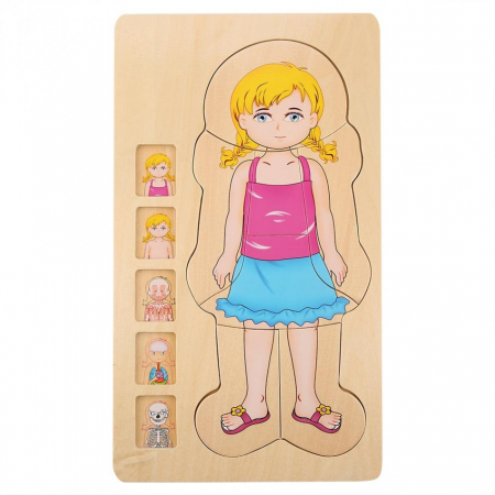 Puzzle din lemn anatomia corpului uman - fetita [2]
