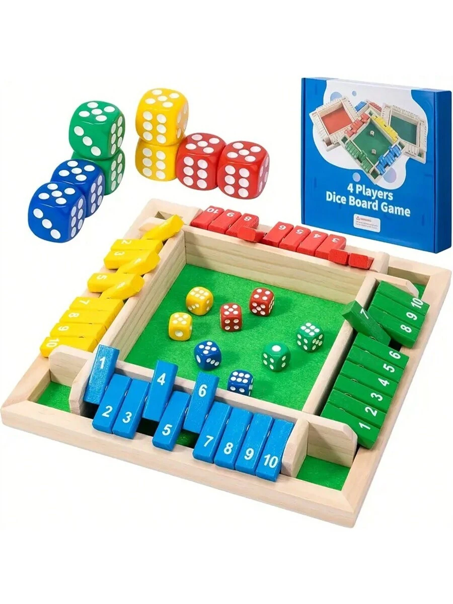 Jucarii din lemn - Joc de Societate din Lemn Shut the Box