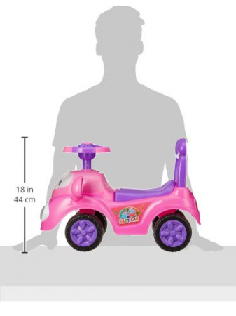 Masinuta Copii Baby Car 2 in 1 –  Fara Pedale, Muzica, Lumini - Roz [4]
