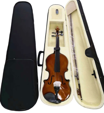 Jucarii instrumente muzicale - Vioara Clasica de Jucarie pentru Copii 4/4, din Lemn, cu Arcus, Colofoniu si Husa