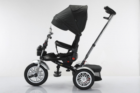 Jucarii de exterior - Tricicleta Pliabila, Reversibila, cu Lumini si Sunete - L-SUN Negru