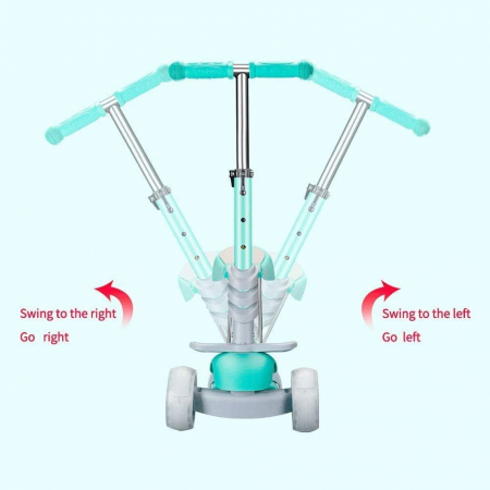 Trotineta pentru Copii Ajustabila cu Lumini, Scaunel si Pedale [6]